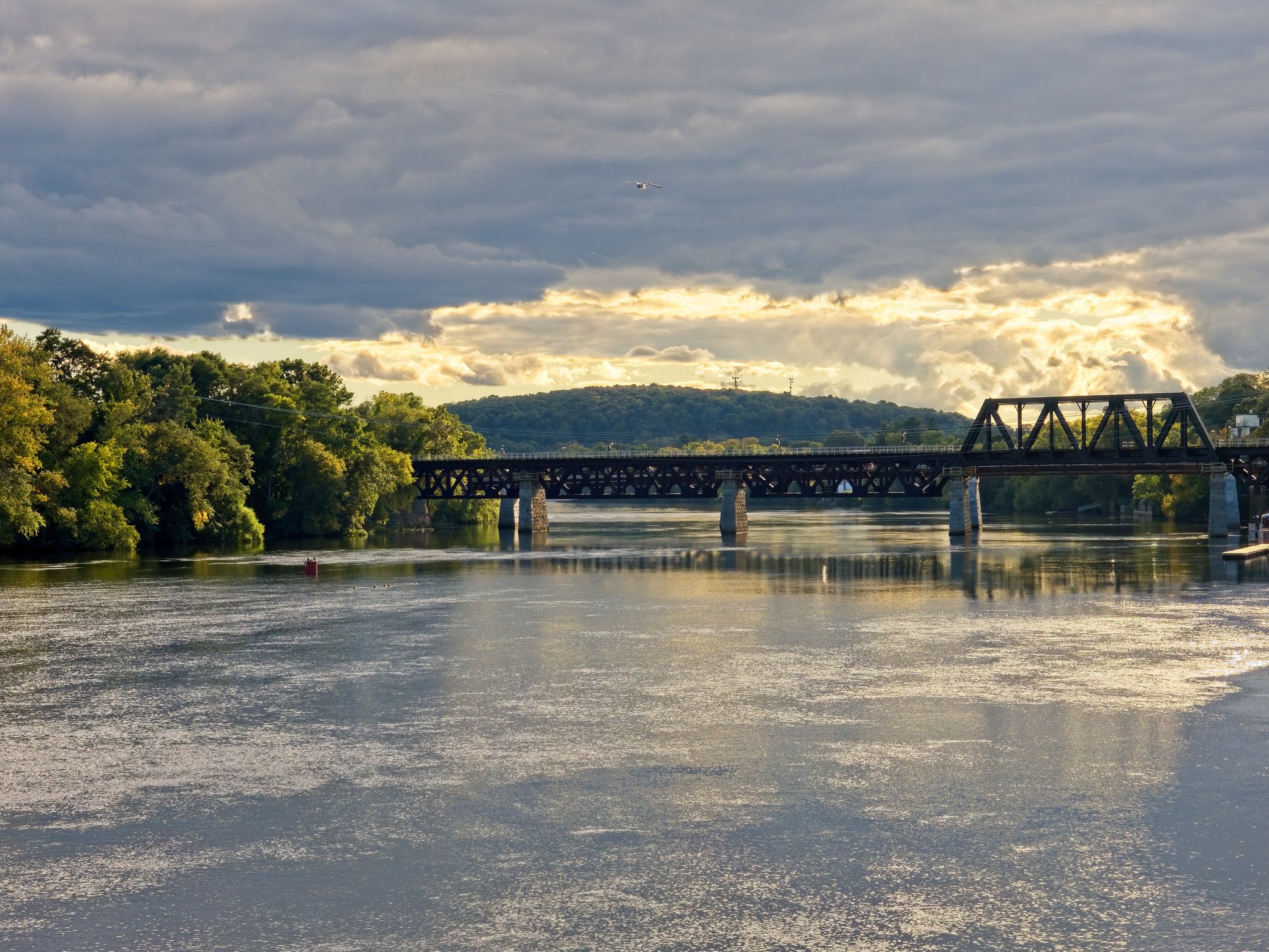 The Merrimack river between Haverhill and Bradford Massachusetts